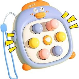 AstonAndia Fidge Pop it Game Toy for Kids and Adults, Stress Relief Toys, Two-Person Interaction Mini Cartoon Whack a mole Game (Blue)-26