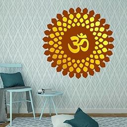 DarkIndia Shree OM Mandala Wooden Wall LED Light Lamp | Decorative Wall Hanging for Home, Office & Temple | Warm White LED | Size 18x18 Inch | Model A11-image-3