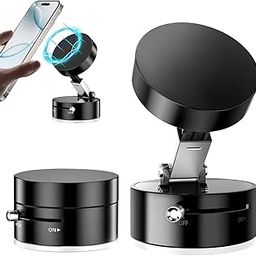 HUMBLE Integrated Folding & Extendable Magnetic Phone Mount – Desk Holder with Suction Cup Base | Hands-Free Mobile Stand for Car, Desk, Gym & More | Shockproof & Secure Fit- MH03 (Black)-32
