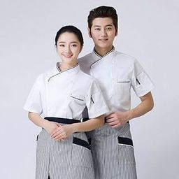 2 Pieces Waiter Coat Chefwear Pen Pocket 3XL-image-0