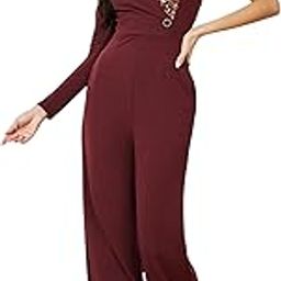 miss chase Women's Shawl Collar Polyester Blazer-Styled Slim Fit Regular Jumpsuit-picture-5