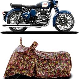DUFFEL-Two Wheeler Bike Body Cover Compatible for Royal Enfie Bullet 350 Bs6 Heat Protectio/UV-Rays/Birds Dropping/DustProof/Waterproof Indoor Outdoor and Parking Full Body Protection [RMJ]-image-36