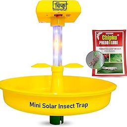 Chipku Mini Solar Insect Trap with Tomato Leaf Minor (Tuta Absoluta) Lure/Solar Insect for Farming-31