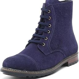 Men's Italian Suede Leather High Ankle Long Boots Handmade Brogue Style Shoes for Biking Hiking Horseriding (SULBTBG)-image-70