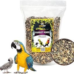 URBANPET Parrot Food for Big Parrots, African Grey, Macaw, Sun Conure, Lovebird, Alexandrine – Complete Bird Feed with Sunflower Seeds, Bird Food, Budgie Food, 500g-image-19