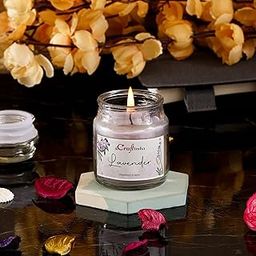 eCraftIndia French Lavender Scented Candle for Home Decor | Jar Candles for Diwali, Christmas, Birthday, Valentine's Day | Scented Candles Gift Set | Diwali Decoration Items for Home Decor-image-33