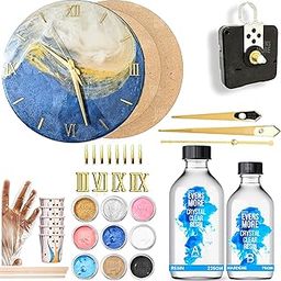 Evens More DIY Resin Art Clock Making Kit - Resin, 12" Round MDF Sheet, Pigments, Clock Machine, and More-picture-10