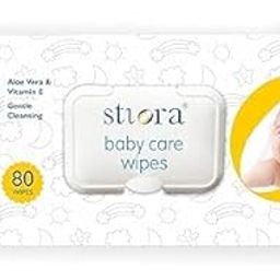 Wipes with Baby Lid - 80 Wipes Pack - Aloe Vera and Vitamin E Extract - Soft Cleansing,-image-21