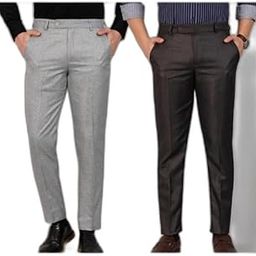 Polyster Blend Formal Trousers for Man |Formal Pants Light Grey & Black | Light Grey & Black Pant | Trousers for Men | Office Pant || Style - 243|Formal Trouser for Men-image-37
