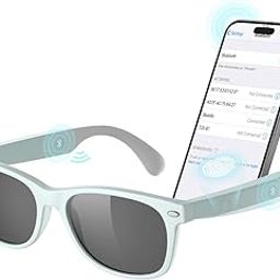 Smart Bluetooth Sunglasses, XO Smart Bluetooth Audio Glasses for Women Men,Athletic/Outdoor UV Protection Riding, Driving,Fishing, Running (Mint Green)-2