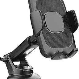 HUMBLE Clamp Car Mobile Holder with 360° Rotation, Strong Suction Cup, One Click Release Button Compatible with 4 to 7 inches Mobiles, Windshield and Dashboard Mobile Holder for Car (CR-200) - Black-6