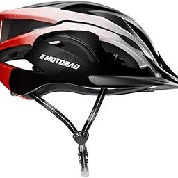 E MOTORAD - RIDE THE ELECTRIC REVOLUTION Emotorad Slipstream Cycling Helmet | Bicycle Helmet for Men and Women | 18 Vents, Adjustable Straps, Removable Visor, and Eps Foam (Black & Red)-25