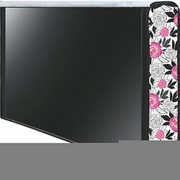 Acoma 43 Inch Smart LED TV Cover PVC Waterproof Printed With Transparent Polythene Layer Compatible for Sony, Mi, Kodak and Samsang Smart LED TV_Led-43-C-Wht-Pnk-Ros-image-76