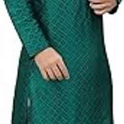 Men's Traditional Cotton Blend Kurta, Diamond Pattern, Mandarin Collar, Full Sleeve, Knee Length-image-99