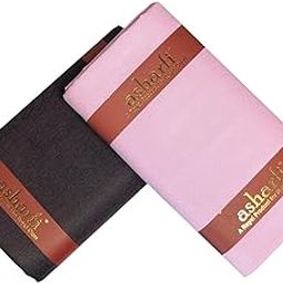 Men Pant Shirt Fabric Combo Gift Set | Polycotton Unstitched Men's Fabric Set | Lightweight & Breathable Unstitched Fabric for Men | Men's Pant Shirt Combo Set for Summer (PINK)-image-46
