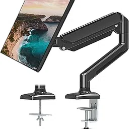 iVOOMi Power Arm Black Monitor Stand for Desk with VESA Mount, Gas Spring and Adjustable Monitor arm with Grommet Mounting Base for 15-34'' 2-12 kgs Sceens, VESA Compliant Upto 100 x 100mm-picture-1