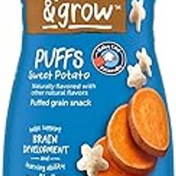 Gerbe​r Snacks, Grain & Grow, Puffs, Puffed Grain Snack, 8+ Mo, Sweet Potato, 1.48 oz (42 g)-23