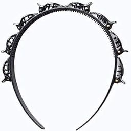Plastic Hair Band Hair Styling Headband Double Bangs Hairband Clips Hairdressing Tools for Women and Girls (1 PCS, Black)-image-16