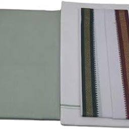 Cotton Men's 3 - Piece Pandit Dhoti Kurta Set | Premium Cotton Material | Unstitched Dhoti, Kurta, Border Gamcha ||Traditional, Ethnic Wear with Dhoti-picture-14