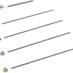 ATORSE T8 8Mm Dia Threaded Screw Rod+Screw Nut for 3D Printer Stepper Motor 200Mm-7