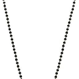92.5 Silver Mangalsutra for Women | Handmade Oxidized Silver Bead Mangalsutra Made in Black Beads | Silver Gift for Women-image-60