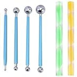 The Art Box Mandala Tool 17 Pcs Dotting Acrylic Rods/ Nail Art Tool, Multicolor-picture-48