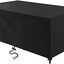 Patio Furniture Set Cover,(48" L x 36" W x 40" H) Rectangular Outdoor Table and Chairs Cover,420D Oxford Tear-Resistant Waterproof UV Resistant Wind Dust Proof Furniture Set Covers,Black-image-9