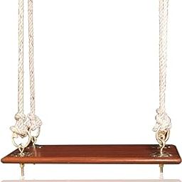 Lakshya India Wooden Hammock/Swing/Jhula with Complete Hanging Accessories for Indoor and Outdoor | Swing for Home, Garden, Patio | Red Wooden Swing-image-11