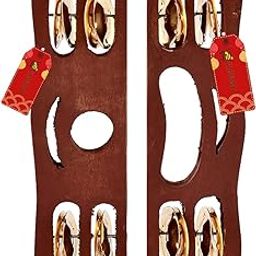 wood Narad Muni Kartal for Kirtan I Bhajan Musical Instrument I Pair of 1-picture-21