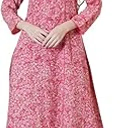 febq Traditional Looks Rajasthani Anarkali Rayon Kurta for Women Gown Dress-picture-1