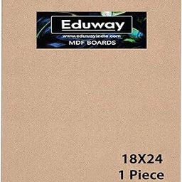 Eduway® A2 18x24 Inch MDF Board Wood Sheet for Mandala , Lippan, Resin Art & Craft, 4mm Thick, Pack of –1 - Premium Cardboard Material for Artists, Art and Craft Students - Hard Cutout in Small and Large Sizes (45x60 cms)-image-68