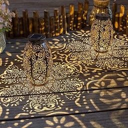 2Pack Owl Solar Outdoor Lanterns Waterproof, Large Decorative Garden Solar Lights for Table, Patio, Yard, Lawn Ornaments, Birthday Mothers' Day Gifts for Mom Dad ( Antique Bronze)-image-21