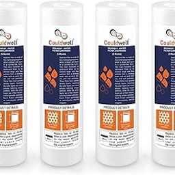 Couldwell 10-Inch Spun/Sediment Filter (PP Spun) Cartridge/Candle Compatible for 10 Inch Pre-Filter Housing of Ro Water Purifiers | Pack of 4 Spun-image-92