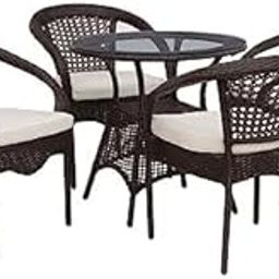 Rattan & Wicker Embrace |D-8 Patio|Indoor| Outdoor| Living Room | Balcony | Garden | Chair Table (4+1) Furniture Set |Coffee Chair Set |Powder Coated|-image-99