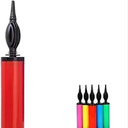 Balloon Pump with 6 Colourful Nozzles, Red-image-95
