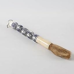 Artissance AMCB050-S Small Ceramic Ball, 12 Inch Long, Blue and White Calligraphy Brush-image-40
