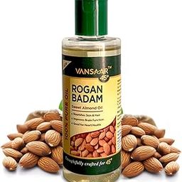 Vansaar 45+ Rogan Badam Oil - 100ml | 100% Pure & Natural | Sweet Almond Oil for Skin & Hair Nourishment | Cold Pressed Oil made with Californian Almonds-9