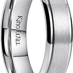 Basic 4mm 6mm 7mm 8mm 9mm Mens Titanium Ring Brushed Finished Band Comfort Fit Stepped Edge-image-15