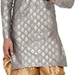 Men's Banarasi Full Sleeve Printed Long Straight Kurta and Dhoti Set-picture-53