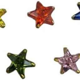 House Of Common Gold-Plated Plated Metal, Alloy, Brass, Tungsten Nose Stud (Pack Of 5) Gold::Multicolor-image-7