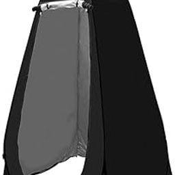 EXOMOON Triangle Shape Waterproof and Foldable Camping Tent | Full Privacy Portable Cloth Changing Tent for Camping | Portable Outdoor Camping Bathroom Toilet Tent (Black & Green)-image-11