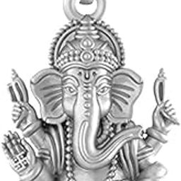 Sterling Silver (92.5% purity) God Ganesh Pendant for Men & Women Pure Silver Lord Ganapathy Locket for Good Health & Wealth-image-90