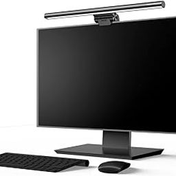 Baseus Monitor Lights with Touch Sensor, USB Powered LED, 3 Switchable Modes, Dimmable Computer Light for Home, Black,Aluminium-28