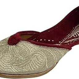 Punjabi Jutti for Women's Handmade Mojari Wedding Shoes Traditional Ethnic Indian Flat Juti-image-24