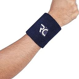 RC. ROYAL CLASS Wrist Band for Men & Women, Breathable & Stretchable Thick Sweat Bands for Work Out, Gymnastics, Basketball, Tennis, Gym, Cricket, Running, Football, Badminton, Sports Color-Navy Blue-image-25
