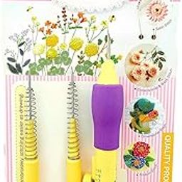 Gemsy Punch Needle Set for Embroidery – Adjustable Embroidery Pen with 3 Needles & Threaders – DIY Needlework Tool Kit for Dimensional, Ribbon, Satin Stitch, and Loop Embroidery-2