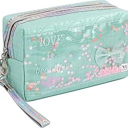 Makeup Pouch Cosmetic Pouch Vanity Case Jewellery Pouch Stationery Pencil Case Travel Organiser Travel Pouch with Detachable Handle-image-31