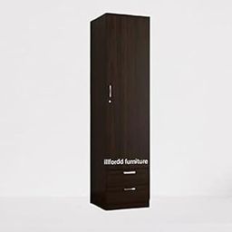 illfordd furniture Engineered Wood Single Door Wardrobe (Brown)-25