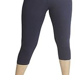 Women's Short Sport Capri Leggines for Gym Workout for Girls for | 3/4Th Cotton Plain Capri Pants | Comfortable & Breathable Fabric | Navy Blue | 6XL-image-86