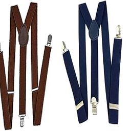 Combo of Blue & Brown Colour Suspender for Men & Women-image-99